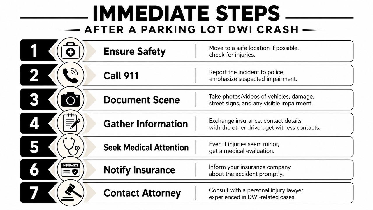 What to Do After a Drunk Driver Hits You in a Parking Lot
